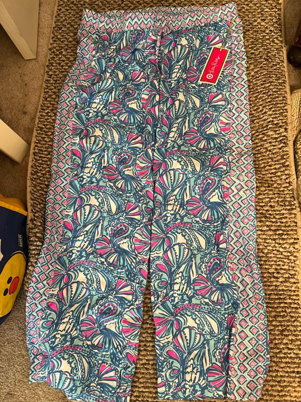 Lilly Pulitzer Vibrant Paisley Print Pants - Blue & Pink